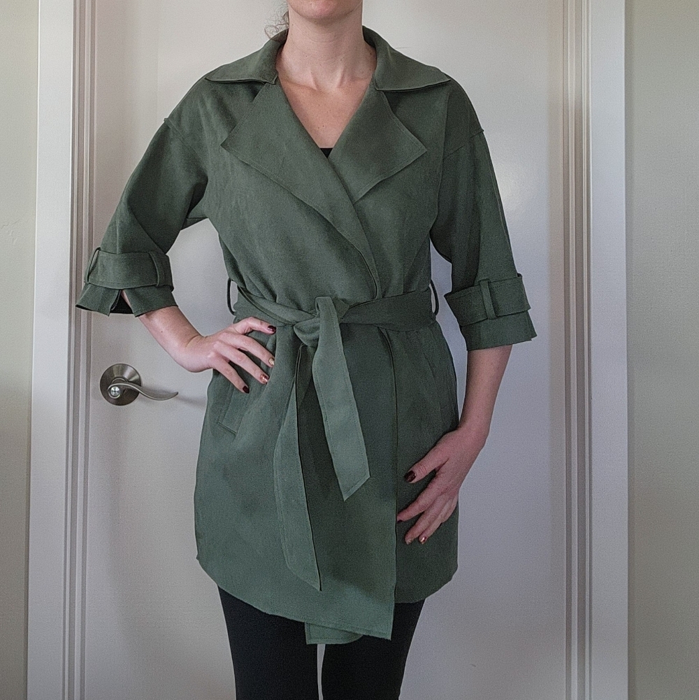 Gianni Bini Forest Green Trench Coat